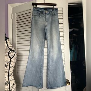 Express Women's Light Blue Flared Jeans